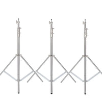 Pied de lumière inox – lot de 3 pieds inox de 2,8 m