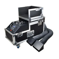 Machine à brouillard bas à eau 2000 W, 2 sorties de brume, flight case à roulettes et DMX512