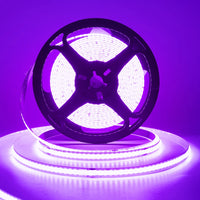 Ruban LED COB 220 V – rouleau allumé en violet
