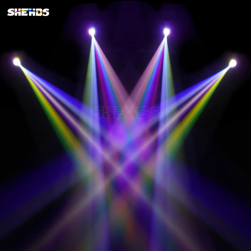 Mini lyre beam 7R 230 W DMX, prisme rotatif à 8 facettes, 14 gobos