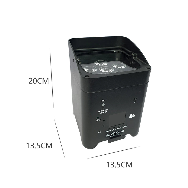 Uplight PAR LED sur batterie 6 x 18 W RGBWA UV, à l'unité ou par 4