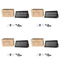 Lot de 4 stroboscopes LED 300 W – appareils, câbles et manuels du colis