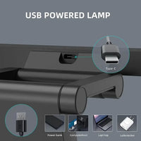 Barre lumineuse écran incurvée – prise USB de type C à l'arrière de la barre