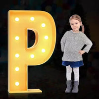 Lettre lumineuse géante à remplir de ballons, A à Z et &, 70, 100 ou 120 cm