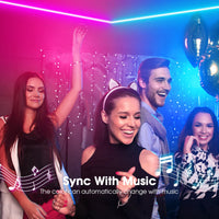 Ruban LED COB RGB 5 V – mode musique : les couleurs changent avec le rythme en soirée