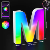 Lettres lumineuses LED RGB 15 cm – lettre M