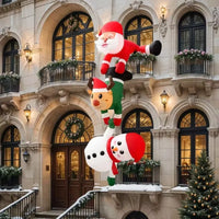 Père Noël, renne et bonhomme de neige gonflables LED de 2,4 m