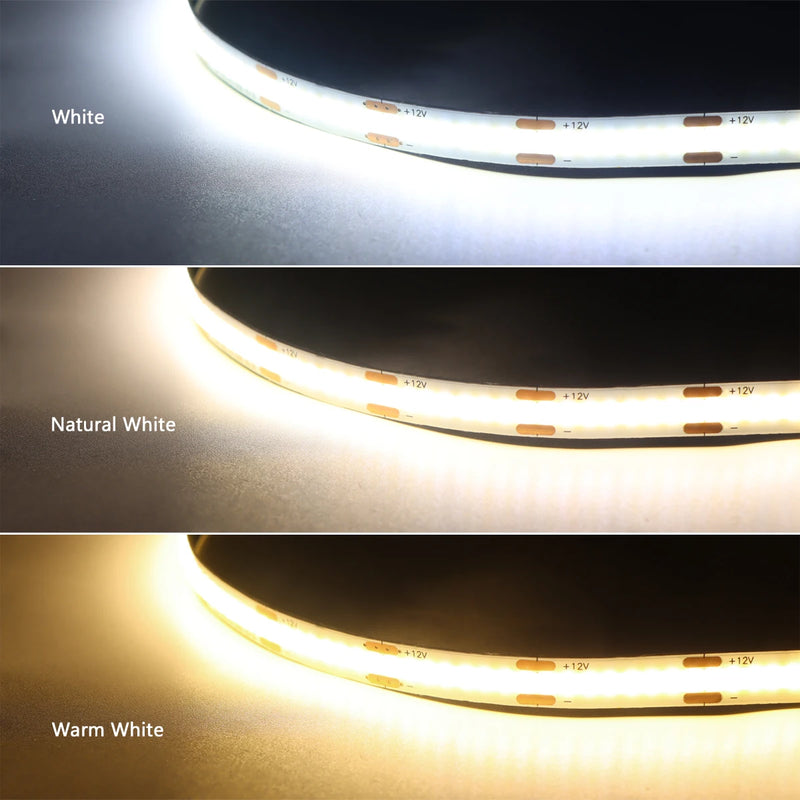 Ruban LED placard à détecteur d'ouverture de porte – blanc, blanc naturel et blanc chaud