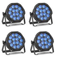 Par LED IP65 étanche, 14 LED RGBW 140 W DMX, 4 pièces