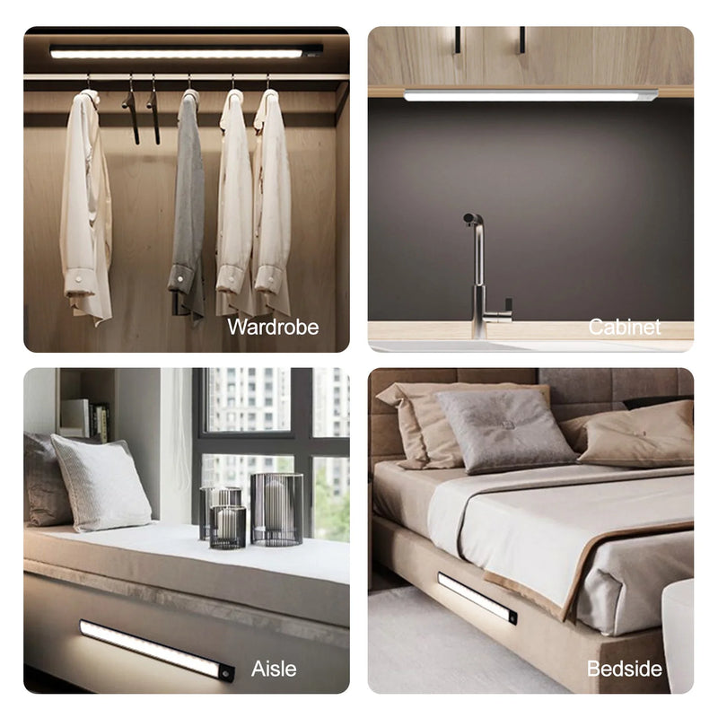 Lampe LED ultra-fine à détecteur – lampe dans une penderie, un placard, un couloir et au chevet d'un lit