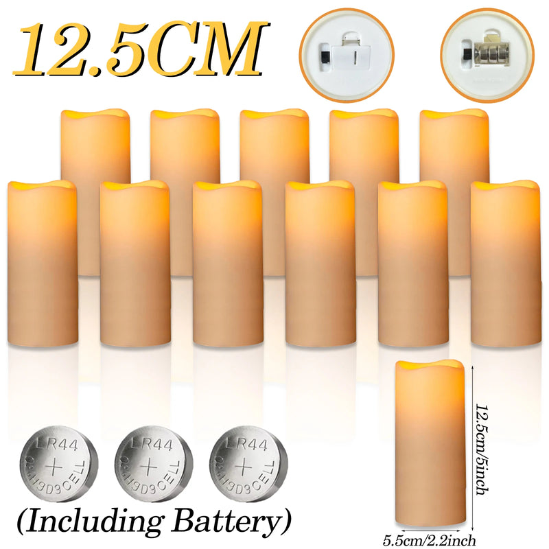 Bougies pilier LED ivoire – vue 22