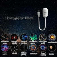 Projecteur d'étoiles USB à veilleuse chaude – lampe et 12 films