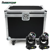 Flight case pour 2 lyres LED – valise à roulettes avec deux lyres à anneau lumineux