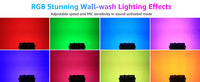 Projecteur mural LED COB 120 W – huit couleurs d'effet de lavage de mur