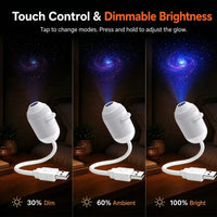 Projecteur d'étoiles USB rotatif – trois niveaux de luminosité de la lampe : 30 %, 60 % et 100 %