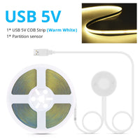 Ruban LED USB pour miroir à variateur tactile – kit USB 5 V en blanc chaud avec capteur