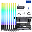 8 tubes LED pixel sans fil sur batterie IP65 avec flight case et application