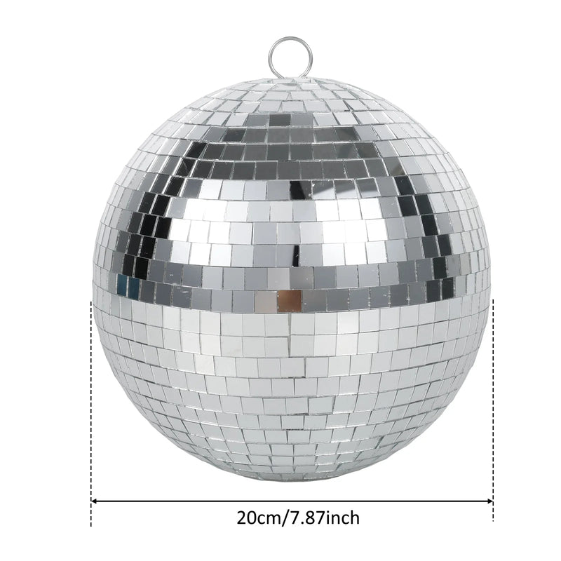 Boule à facettes déco en verre miroir, 20 cm, à suspendre