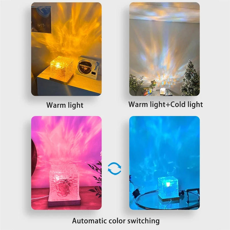 Lampe cristal ondulation d'eau – vue 10