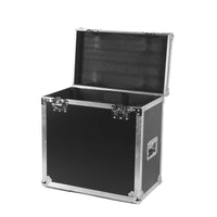 Lyres LED beam 200 W – flight case, vue de trois quarts