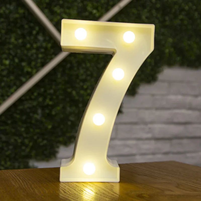 Lettres et chiffres lumineux LED à piles – vue 21