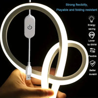 Ruban LED néon USB 5 V à capteur tactile, IP65, 1 à 5 m
