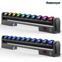 Lot de 2 barres LED à 10 faisceaux RGBW 25 W, rotation 230°, DMX, 98 cm