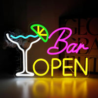 Néon bar LED « Bar Open » à suspendre, USB, 10 modèles