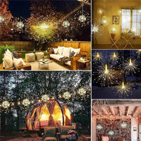 Guirlande lumineuse effet feu d'artifice – ambiances de salon, de jardin et de décoration