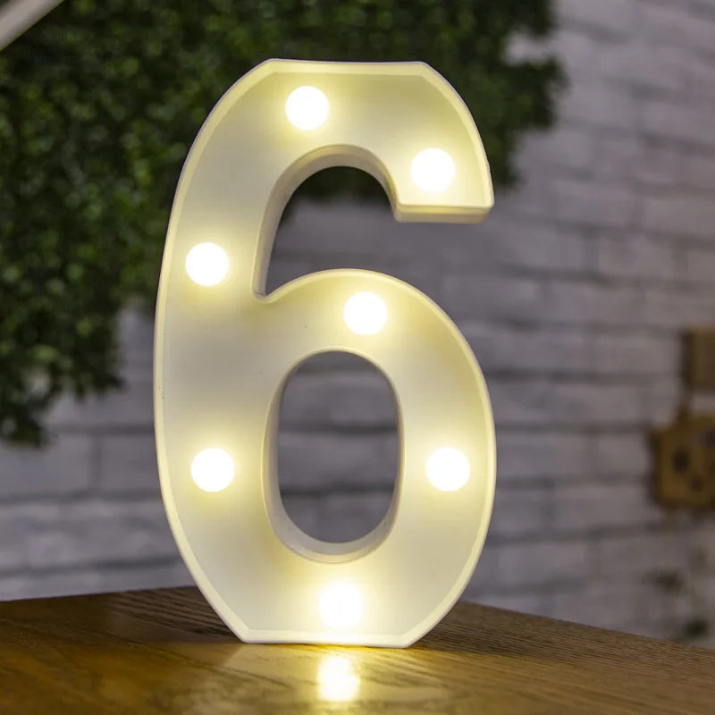 Lettres et chiffres lumineux LED à piles – vue 27