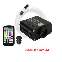 Kit plafond étoilé fibre optique RGBW 16 W, application Bluetooth et télécommande