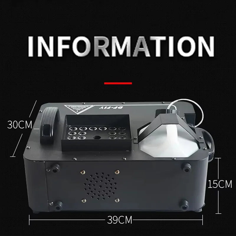 Machine à fumée verticale 24 LED RGB, 1500 ou 3000 W, DMX512