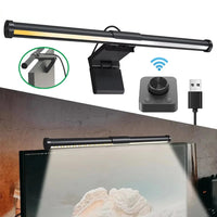 Barre lumineuse écran PC 44 ou 55 cm – barre allumée au-dessus d'un écran avec bouton de commande et câble USB