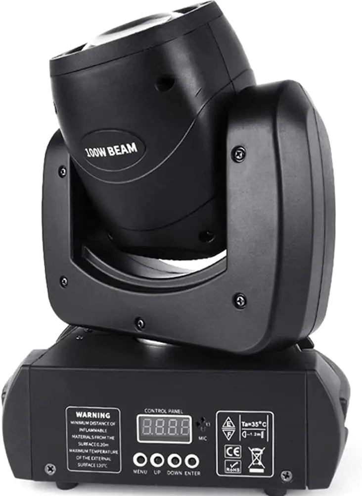 Lyre beam LED 100 W, prisme à 8 faces, 8 gobos, DMX 12 canaux