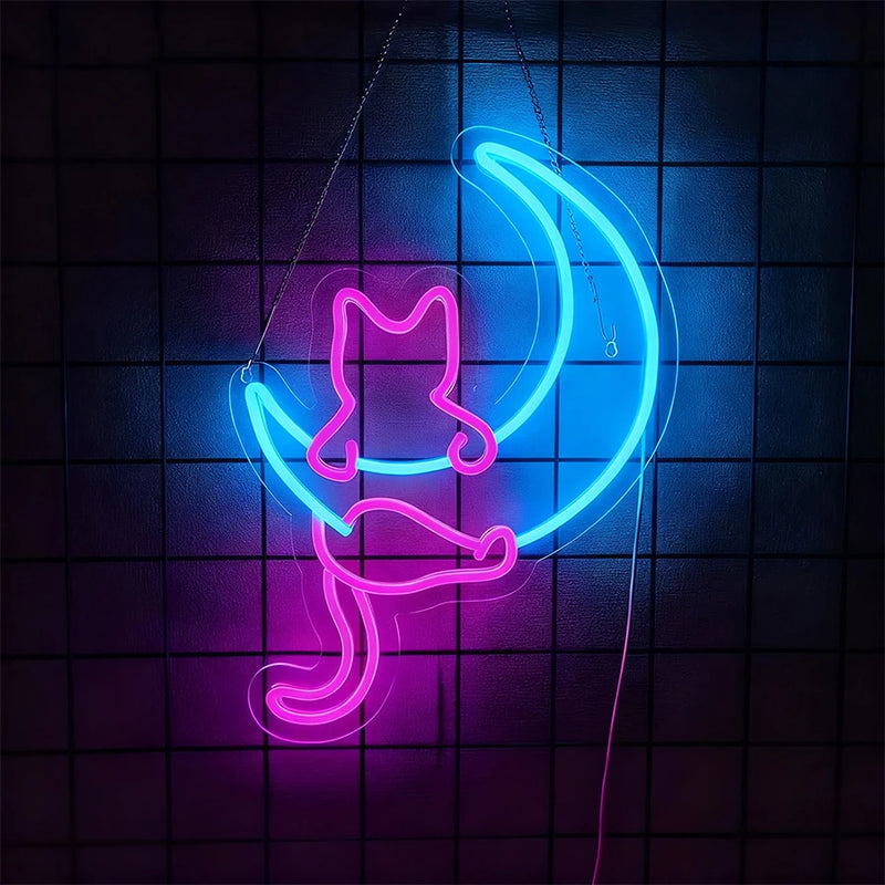 Néon LED chat – vue 13