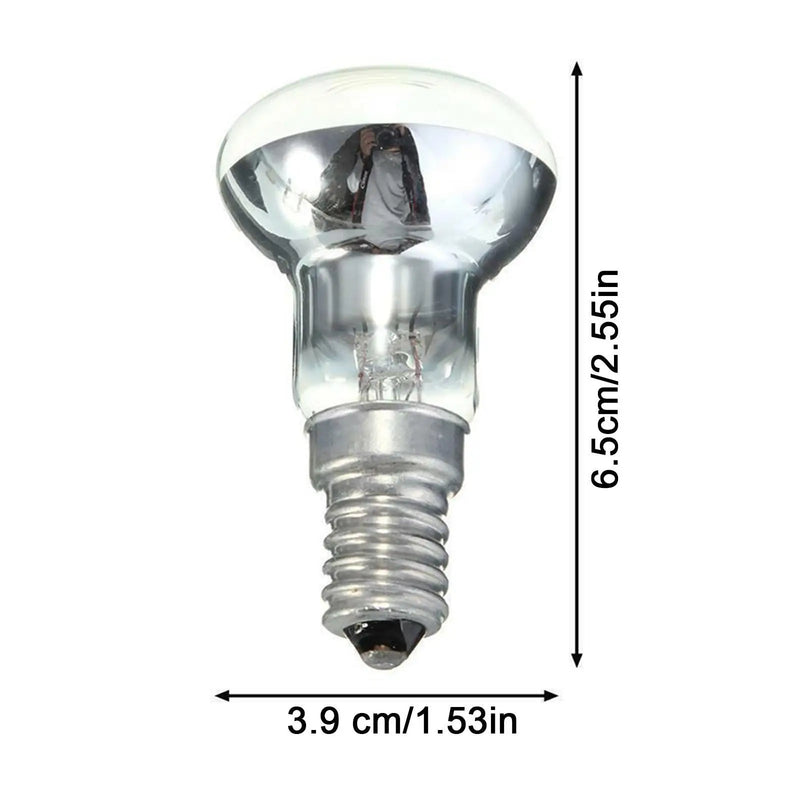 Ampoule E14 R39 pour lampe à lave – dimensions de l'ampoule, 3,9 x 6,5 cm