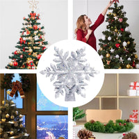 Cimier de sapin lumineux projecteur de flocons – enfant et adulte décorant un sapin avec le cimier flocon doré