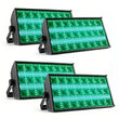 Lot de 4 stroboscopes LED 300 W, 24 LED faisceau blanc et RGB, DMX