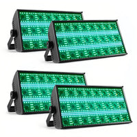 Lot de 4 stroboscopes LED 300 W, 24 LED faisceau blanc et RGB, DMX