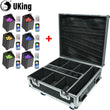 Uplight sur batterie RGBWA UV, lot de 6 avec flight case de charge