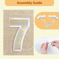 Chiffre lumineux géant 73 cm – guide de montage du chiffre 7 avec les ampoules numérotées
