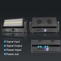 Stroboscope LED à tête mobile 400 W RGB et blanc, 12 zones, DMX