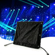Rideau ciel étoilé LED 12 W, velours noir, DMX et télécommande, 2 x 2 à 5 x 5 m
