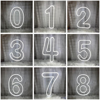 Néon LED mural chiffre ou étoile d'anniversaire – vue 2
