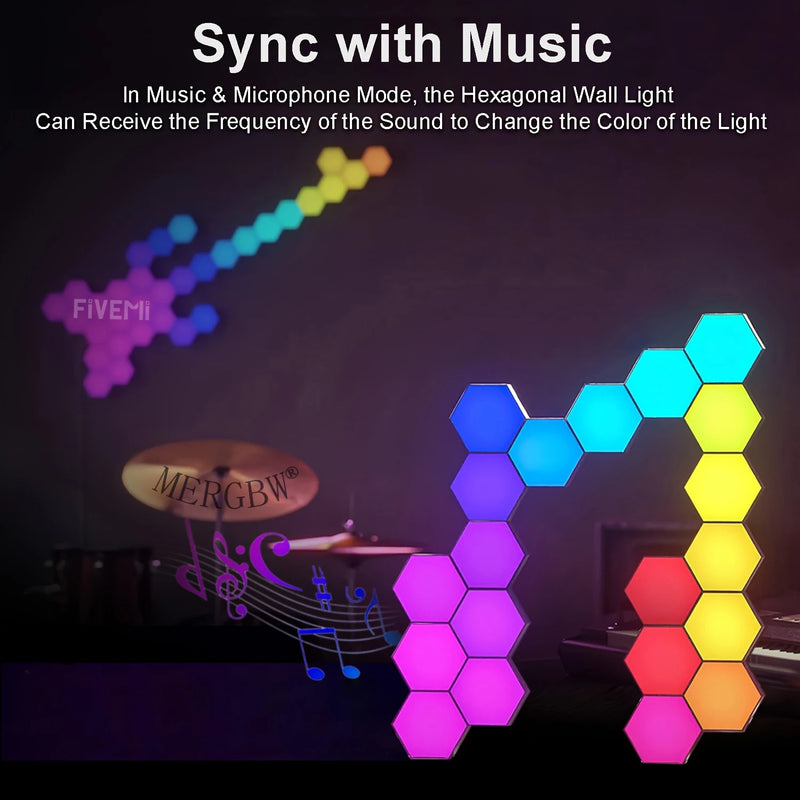 Lampes hexagonales modulaires RGB – vue 15