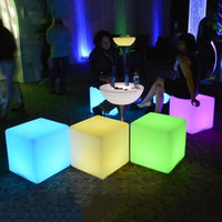 Cube lumineux LED sans fil sur piles, télécommande, 10 à 25 cm