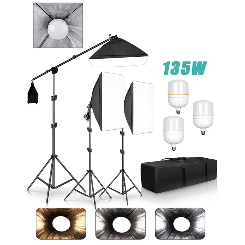 Kit 3 softbox avec perche – vue 5