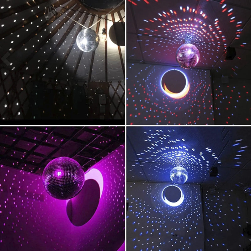 Boule à facettes déco en verre miroir, 20 cm, à suspendre