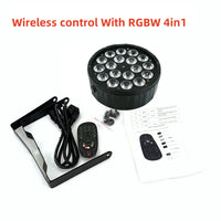 PAR LED plat 18 LED – 1 projecteur RGBW 4 en 1 avec télécommande