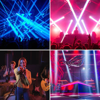 Lyre LED beam spot wash 200 W, zoom 8° à 40°, prisme à 5 faces, DMX 18 canaux